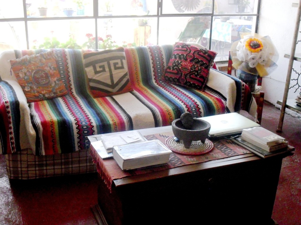 A Flea Market Findxican Blanket As A Couch Cover New Home In throughout Blanket To Cover Sofa